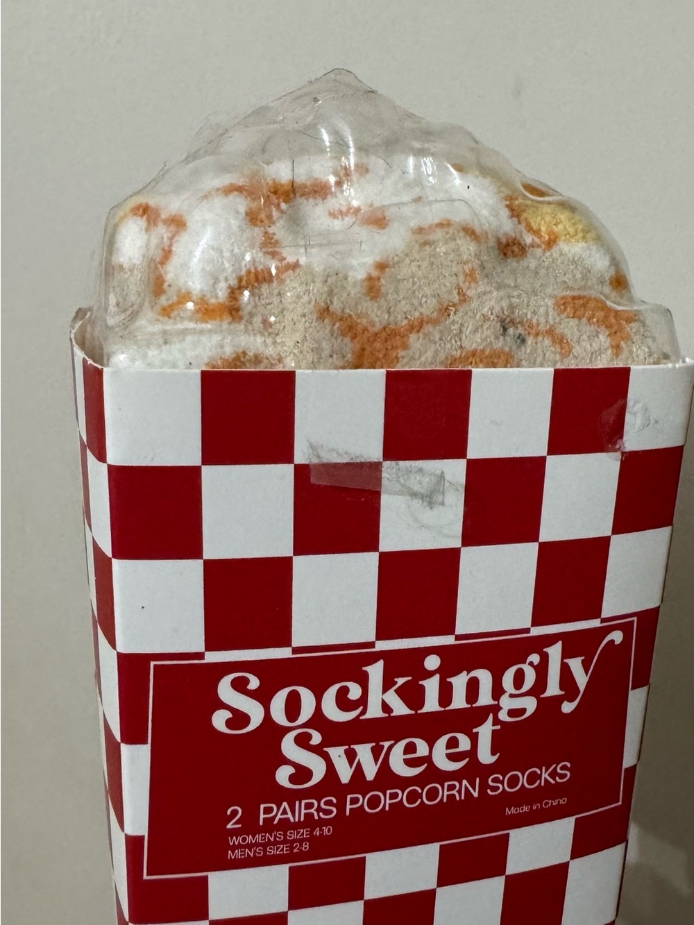 Target Sockingly Sweet Popcorn Socks - Red, White, Orange
